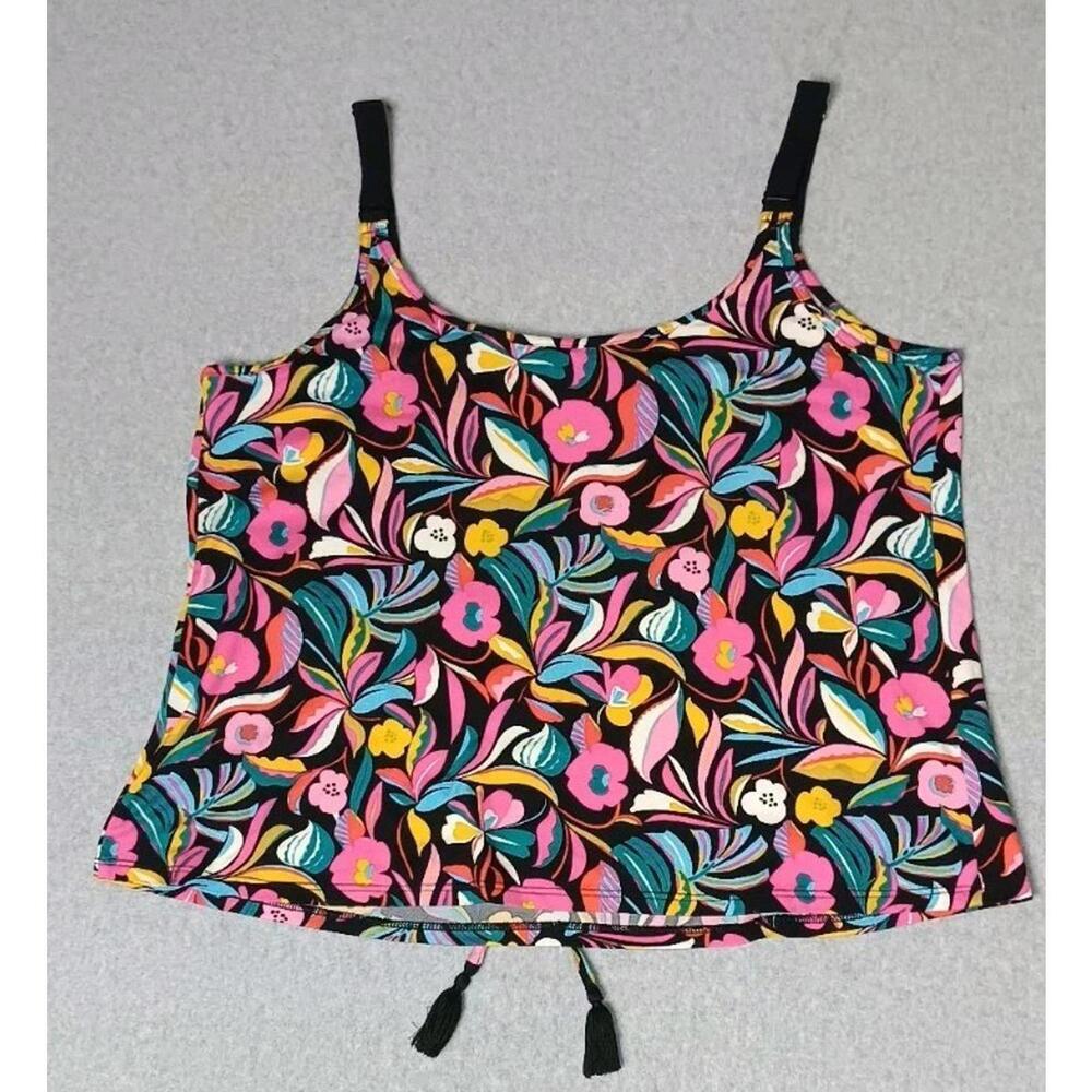 Pioneer Sleeveless Blouse Womens Size Large Multicolor Floral Leaves Tassels - Picture 10 of 10